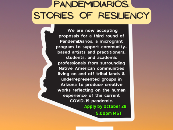 Flyer with QR Code and details of new PandemiDiarios event