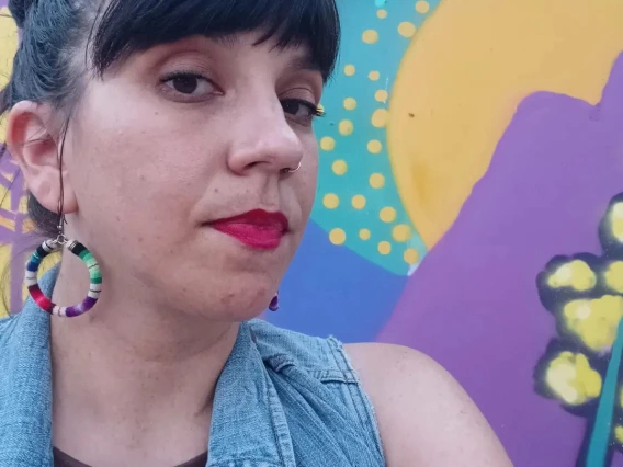 Woman looking at the camera