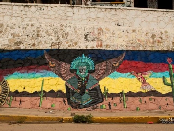 Art piece on a wall