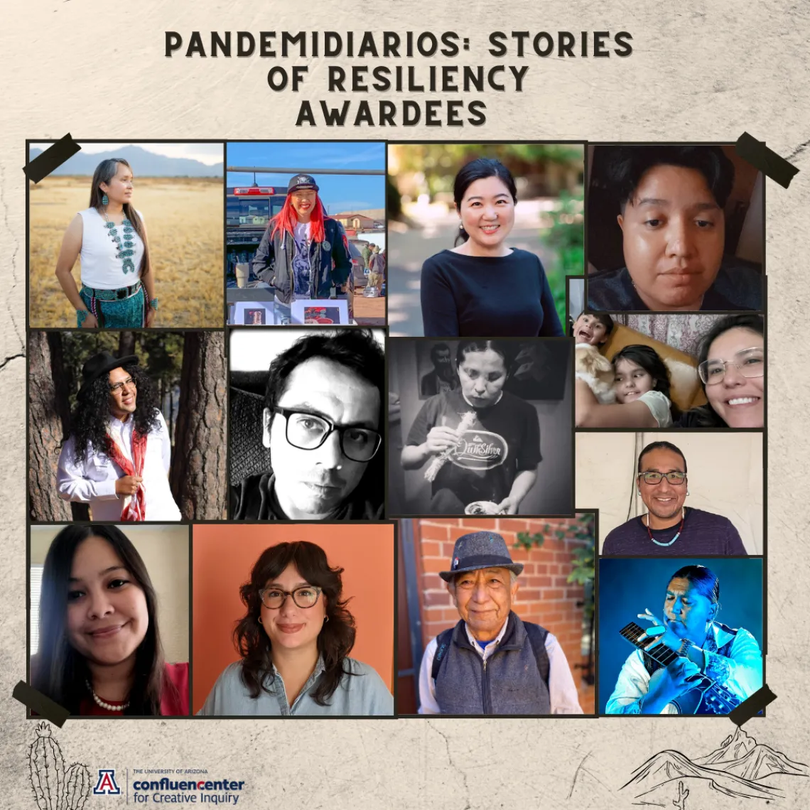 Picture with photos of all PandemiDiarios: Stories of Resiliency Awardees