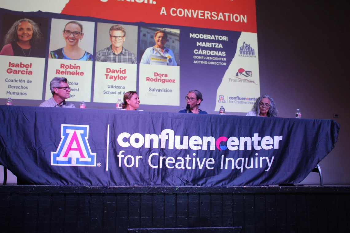 Panel on stage