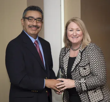 Director Javier Duran receives the Peter W. Likins Award