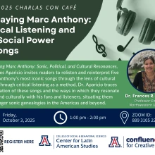 Fall 2025 Charlas Con Café event flyer